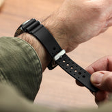 Abyss ProDive PU Rubber Watch Strap - Black