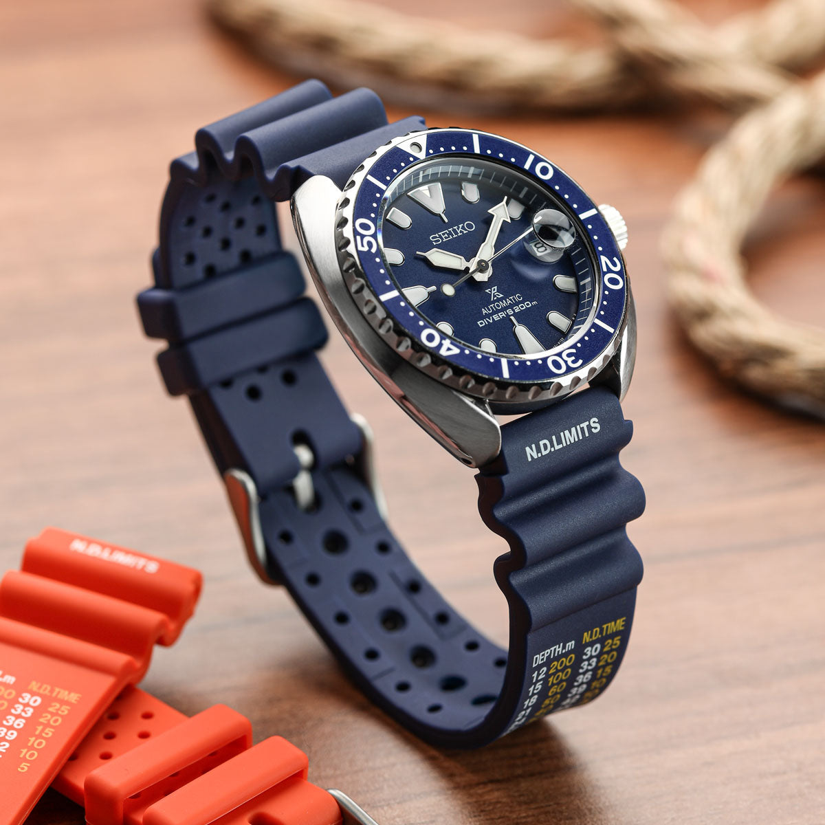 Abyss ProDive PU Rubber Watch Strap - Blue
