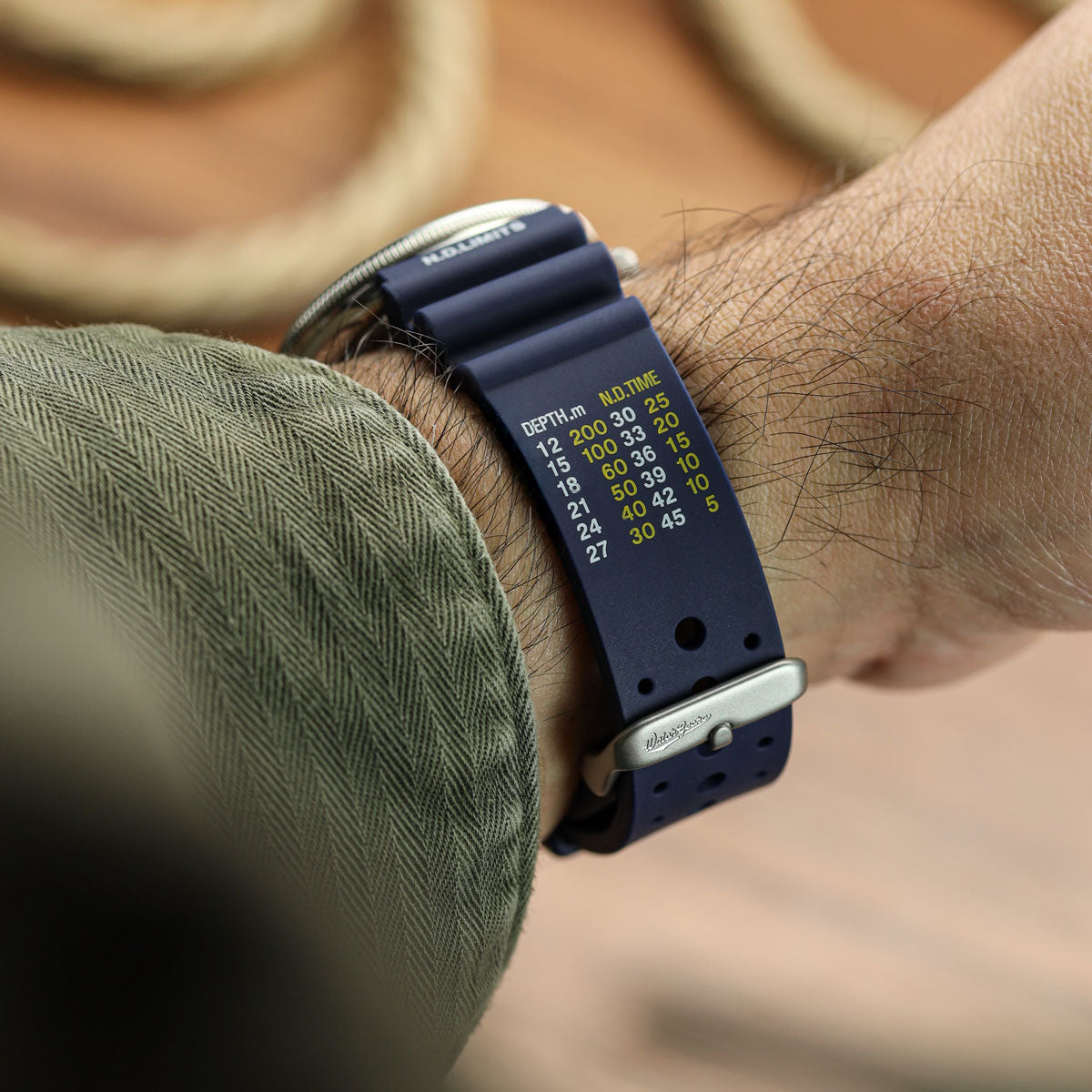 Abyss ProDive PU Rubber Watch Strap - Blue