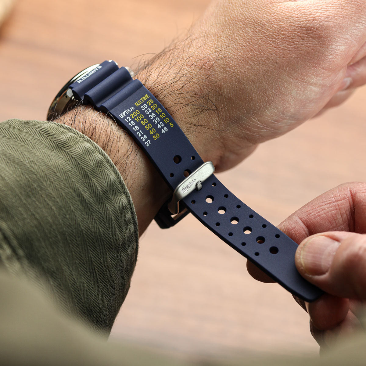 Abyss ProDive PU Rubber Watch Strap - Blue