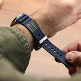 Abyss ProDive PU Rubber Watch Strap - Blue