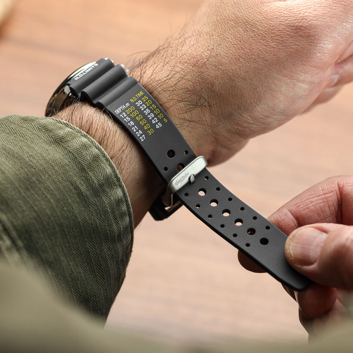 Abyss ProDive PU Rubber Watch Strap - Grey