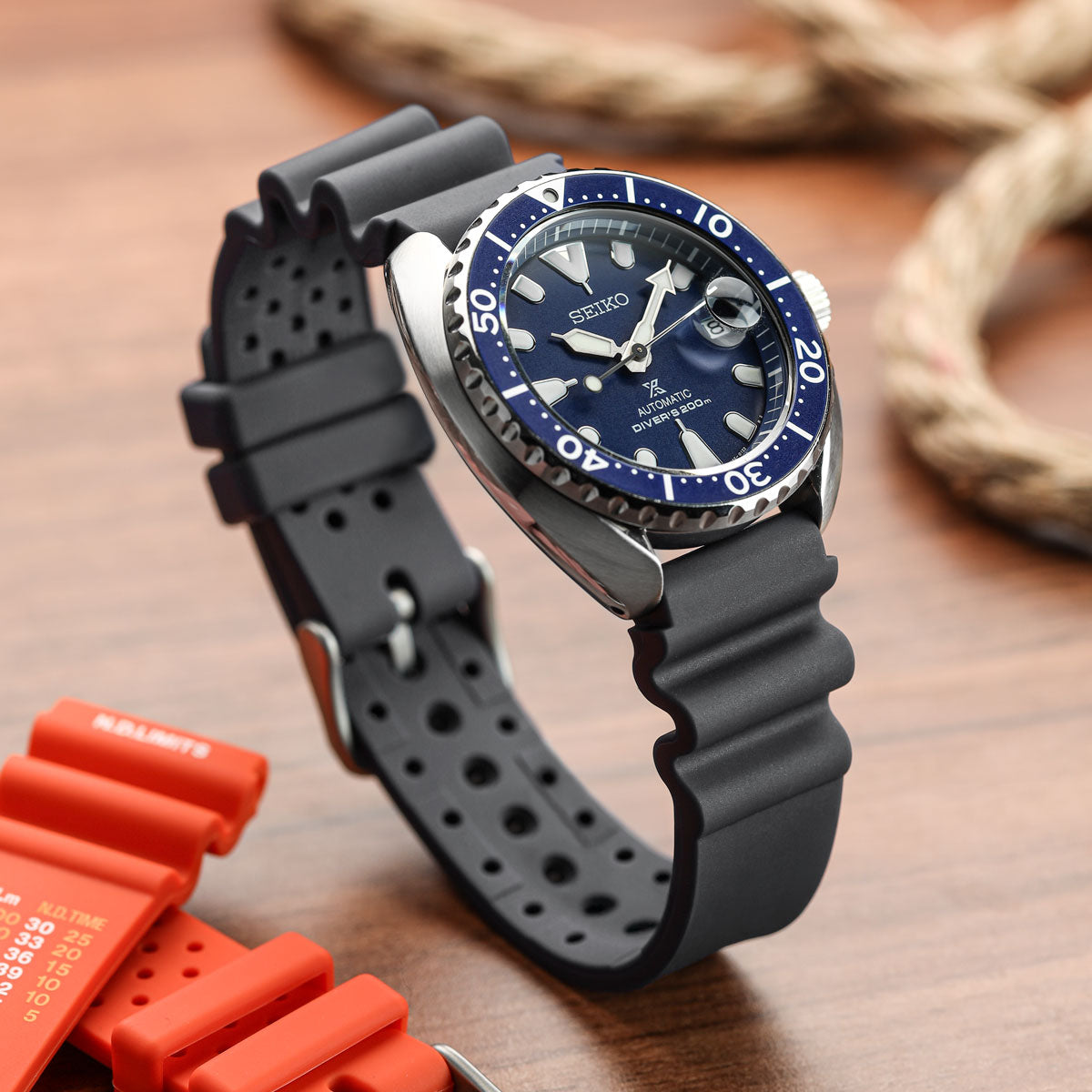 Abyss ProDive PU Rubber Watch Strap - Grey