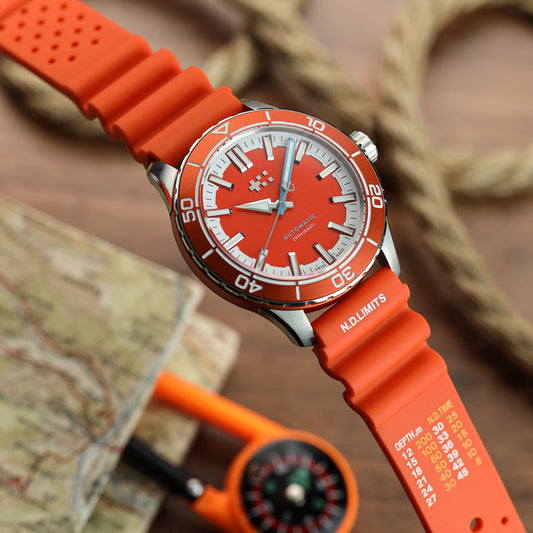 Abyss ProDive PU Rubber Watch Strap - Orange