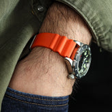Abyss ProDive PU Rubber Watch Strap - Orange