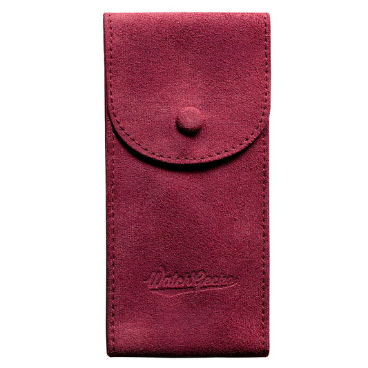 WatchGecko Faux Suede Pouch - Cherry Red