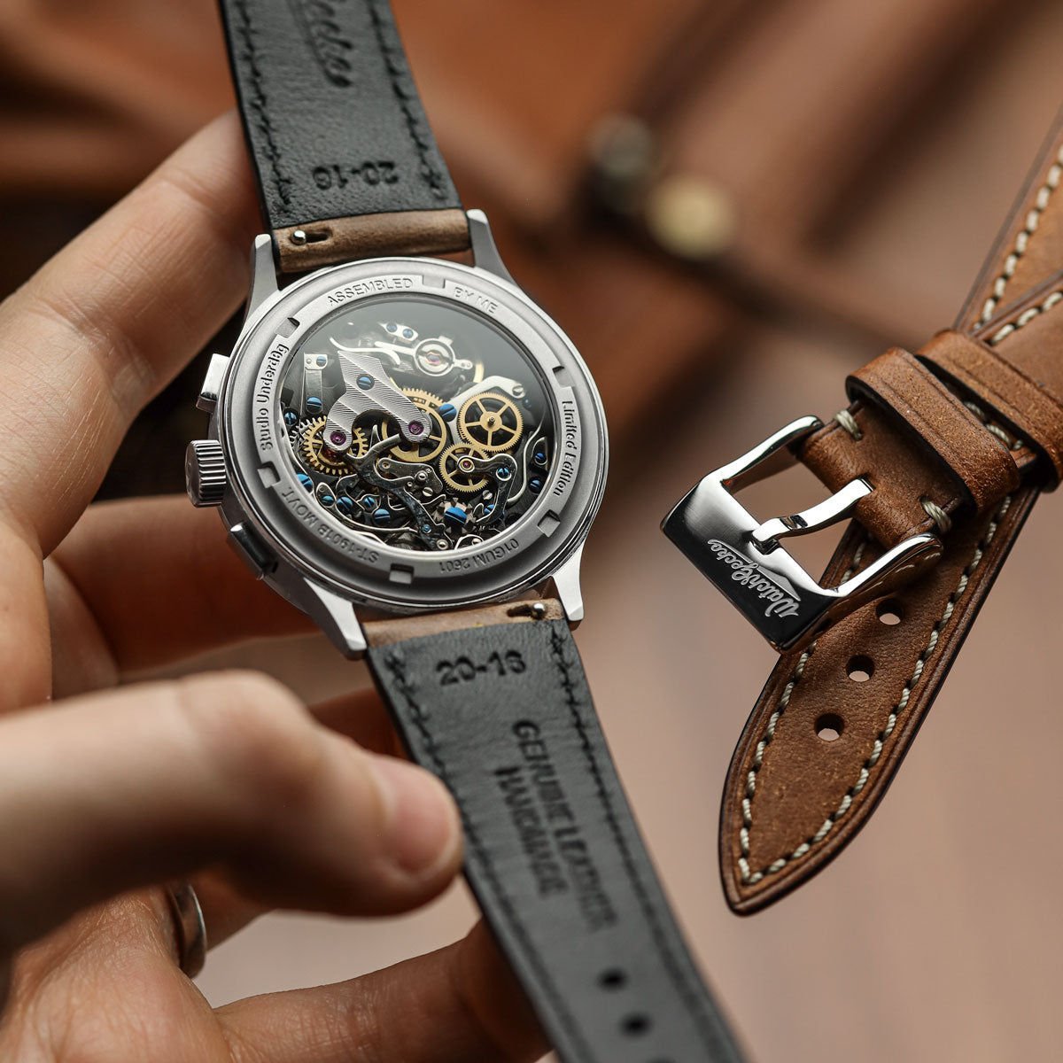 Original Highley Horween Chromoexcel Leather Watch Strap - Natural