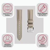 WatchGecko Atlas Sailcloth Watch Strap - Beige