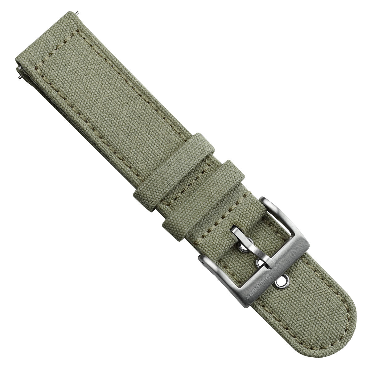 ZULUDIVER Croyde 2 Piece Canvas QuickRelease Watch Strap Army Green