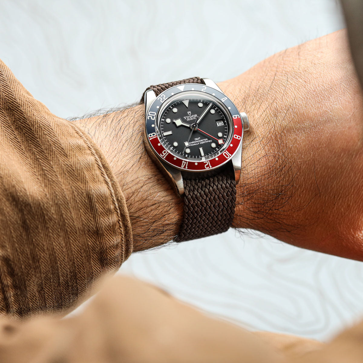 ZULUDIVER Perlon Nylon OctoPod Watch Strap - Earth on Tudor GMT