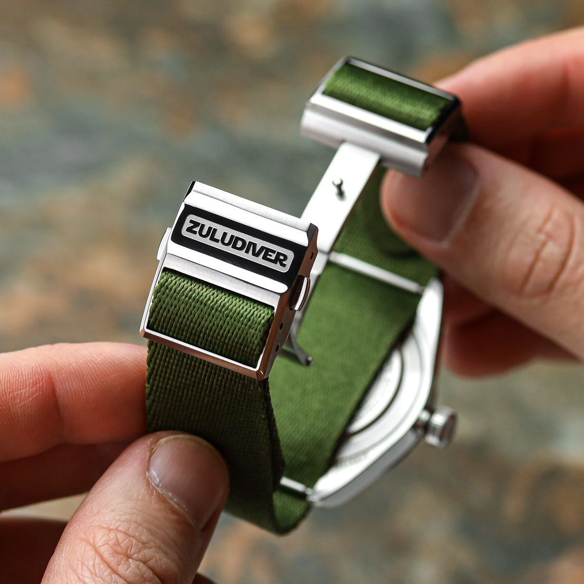 ZULUDIVER Apex Nylon OctoPod Watch Strap - Army Green