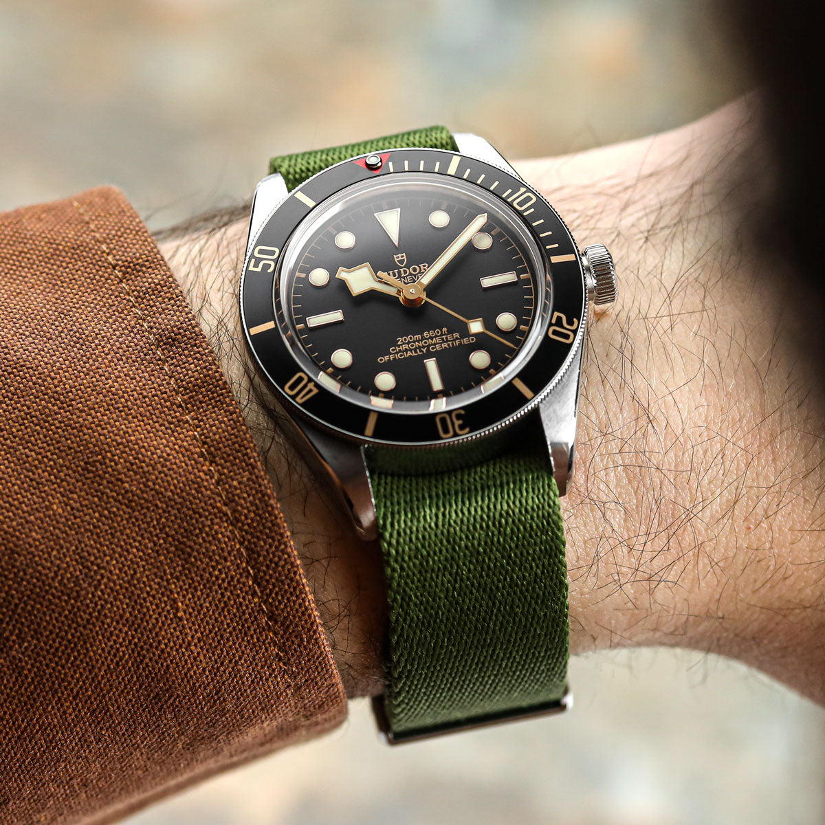 ZULUDIVER Apex Nylon OctoPod Watch Strap - Army Green