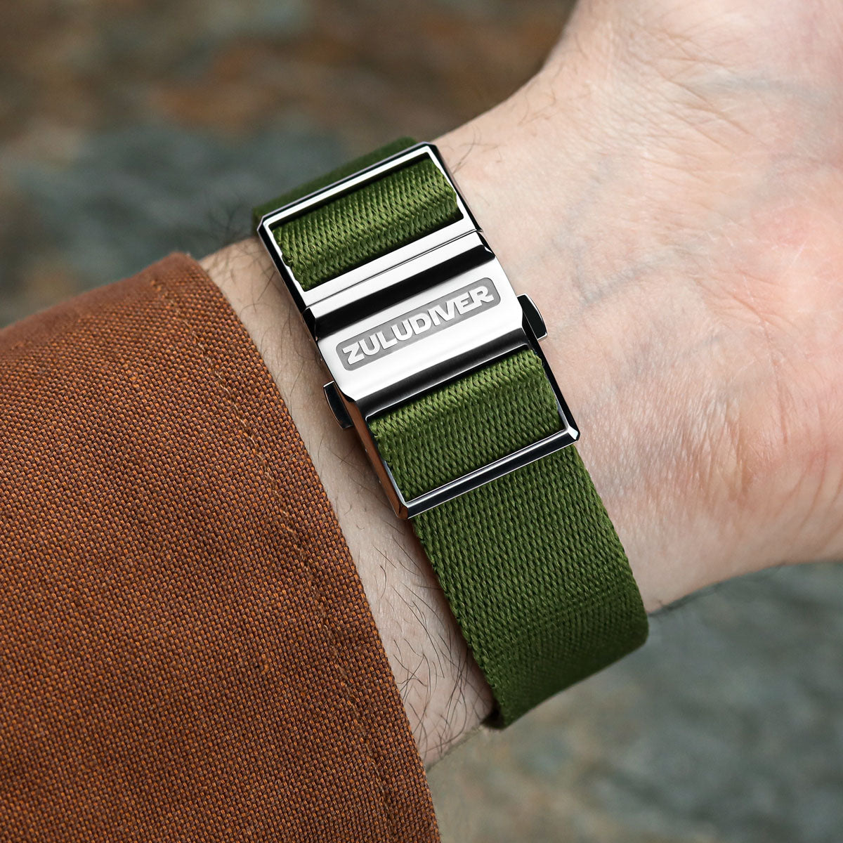OctoPod Apex Nylon Watch Strap - Army Green