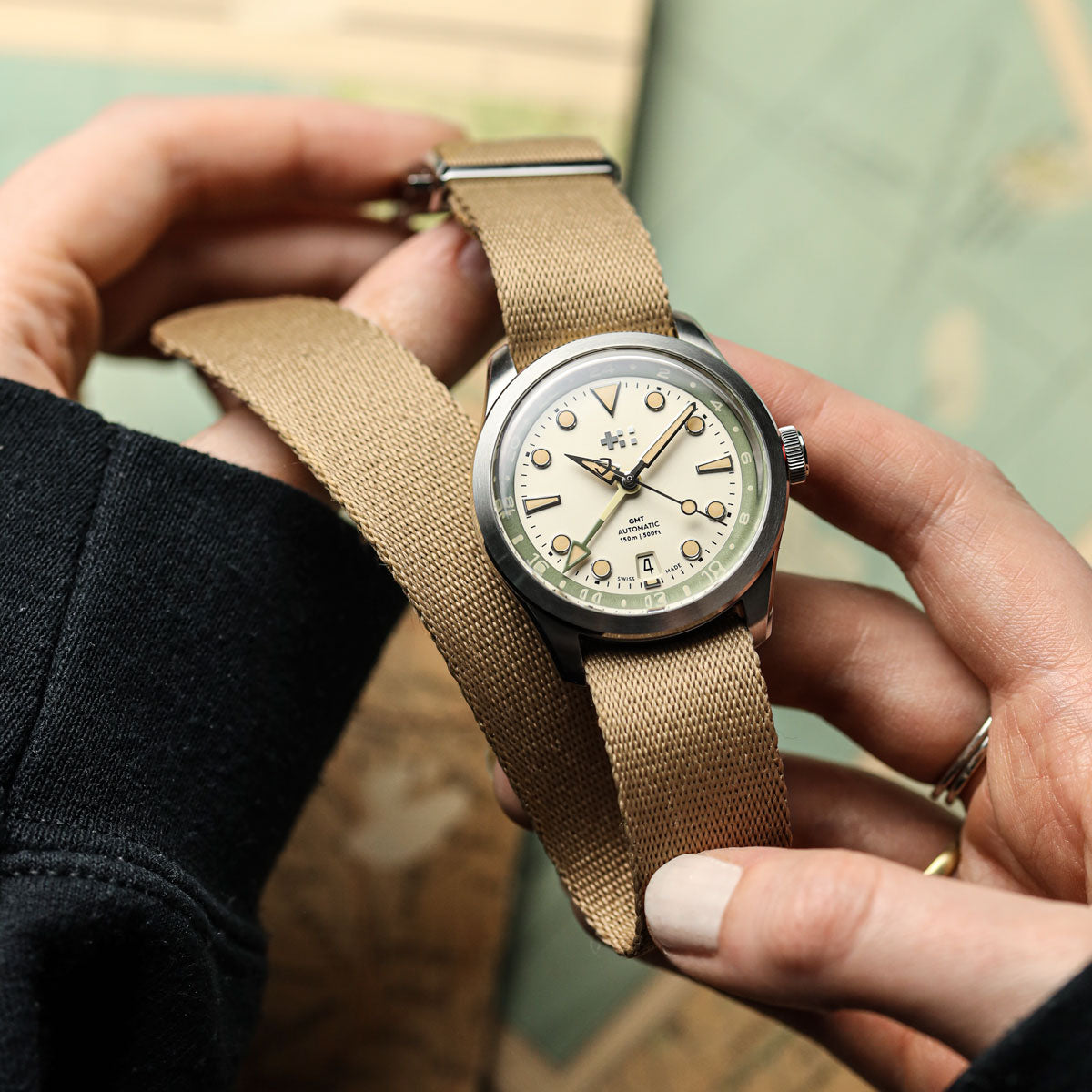 ZULUDIVER Apex Nylon OctoPod Watch Strap - Desert Sand