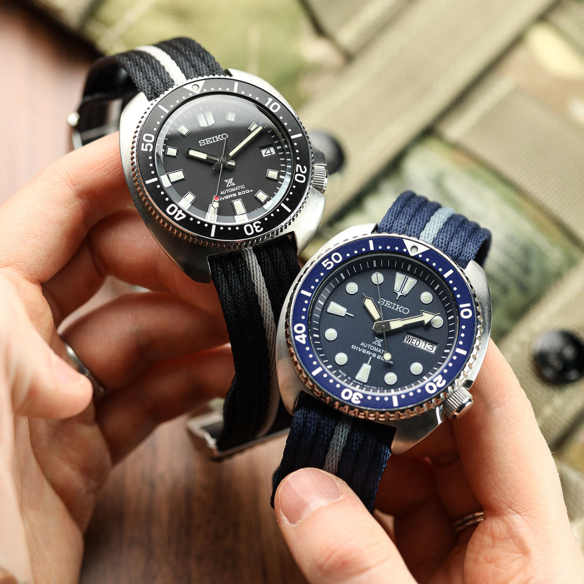 OCTOPOD Naval-Marine Fabric Watch Strap - Atlantic Grey