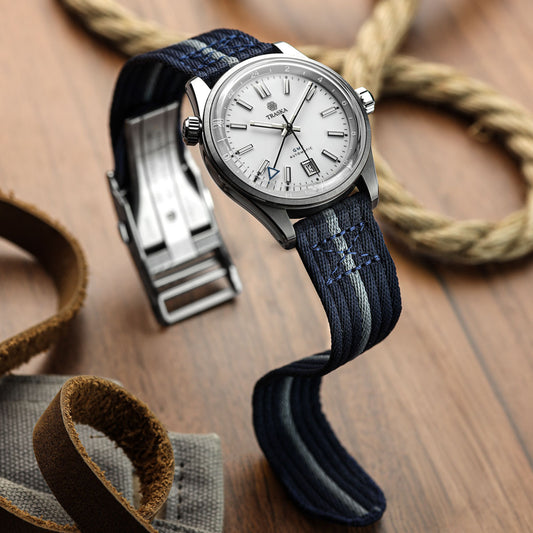 OCTOPOD 2-Piece Naval-Marine Watch Strap - Atlantic Grey