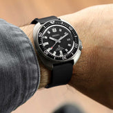 WatchGecko Sennen Quick-Release FKM Rubber Watch Strap - Black