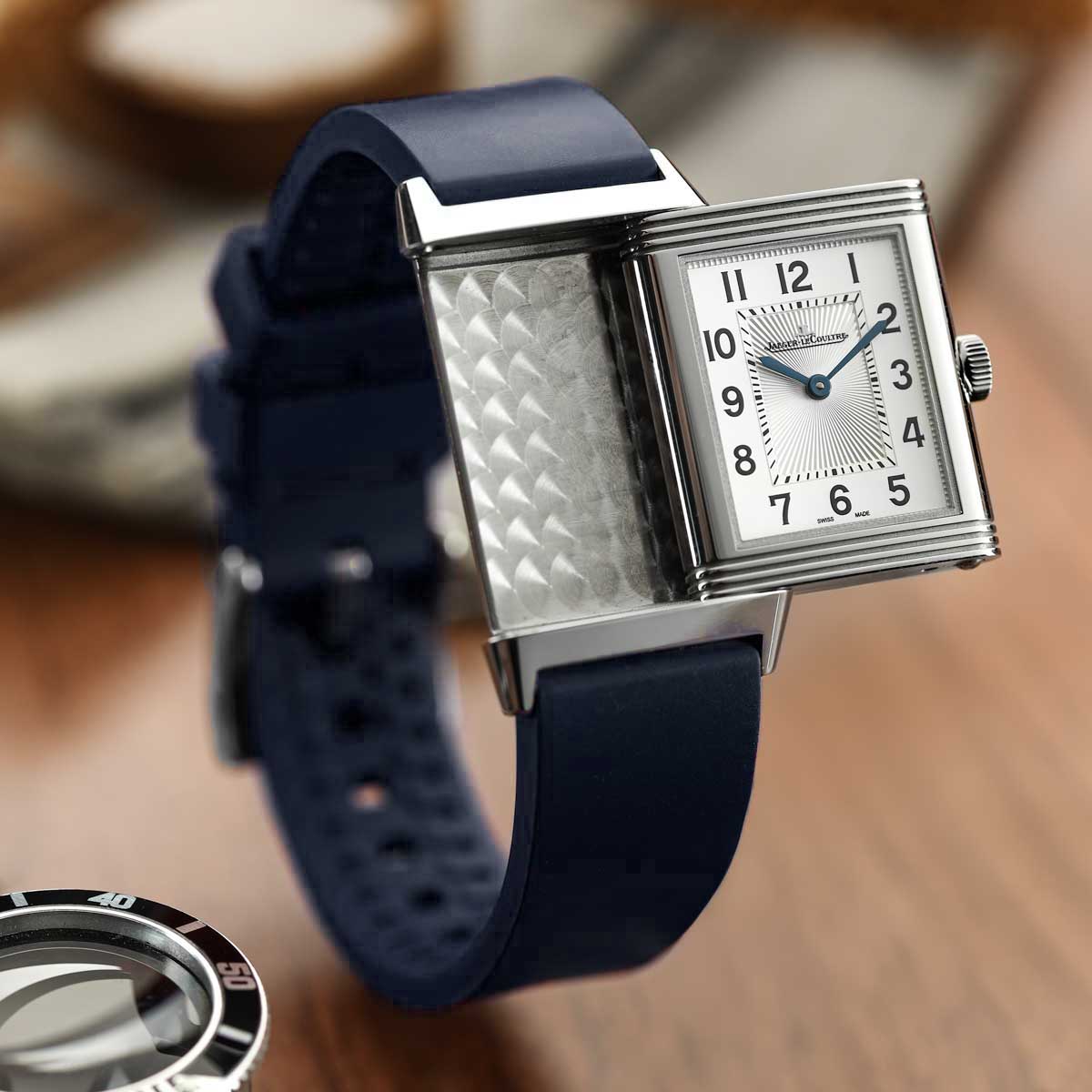 WatchGecko Sennen Quick-Release FKM Rubber Watch Strap - Blue