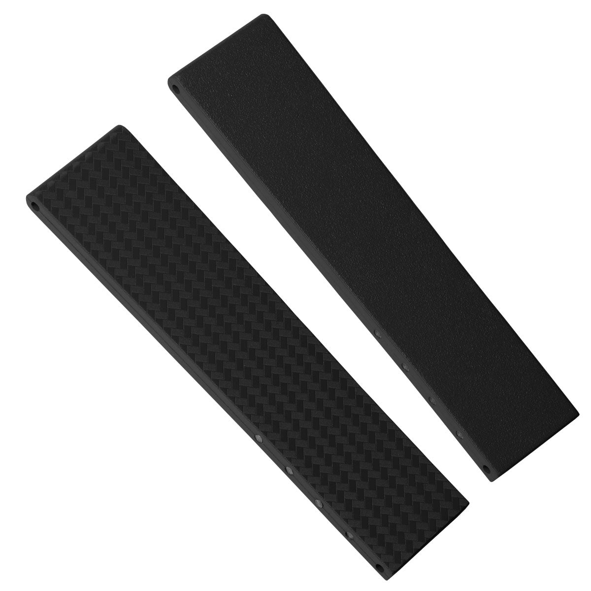 400 CTS Italian Rubber Divers Reversible Watch Strap - Black - Brushed / Polished