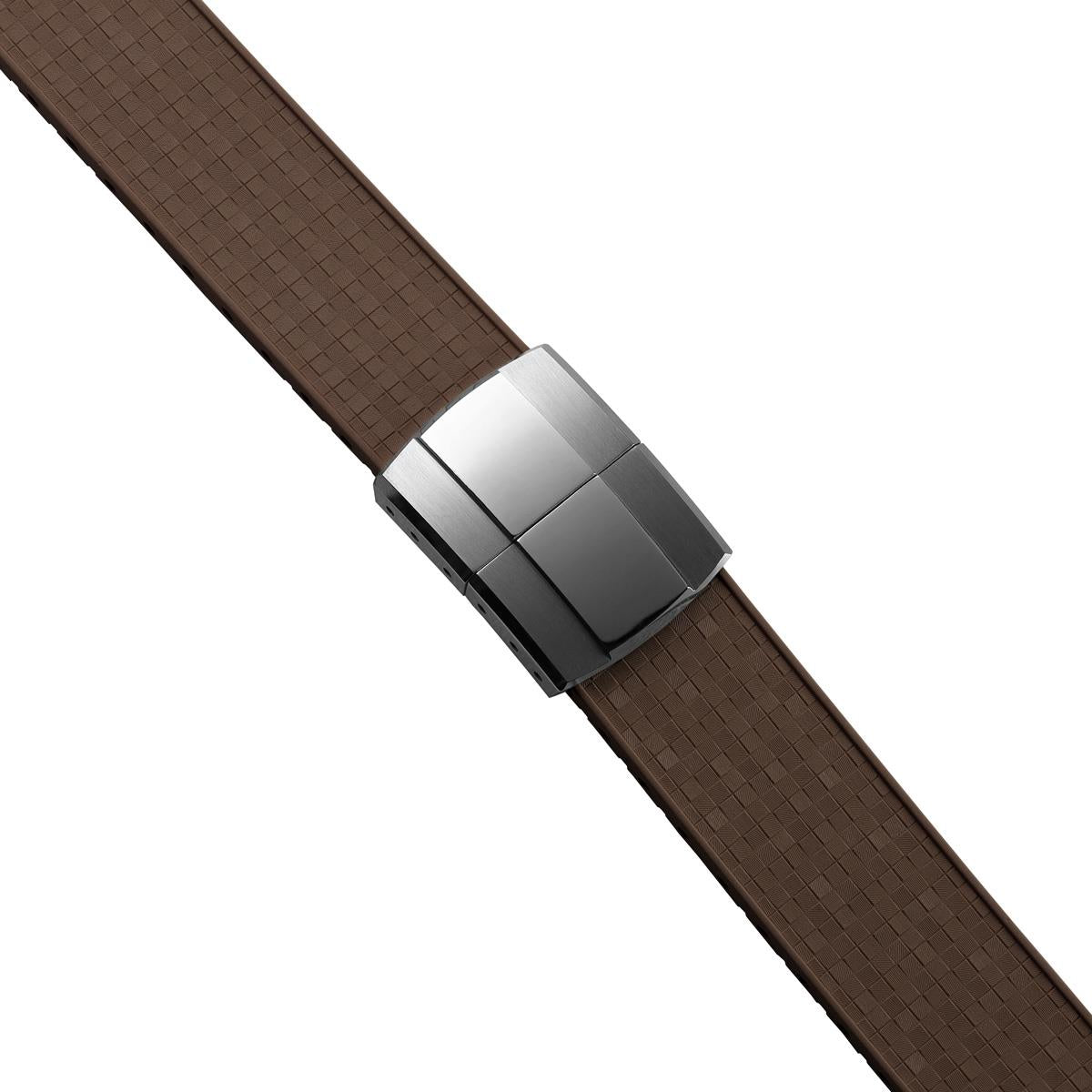 Mosaic CTS Rubber Watch Strap - Chocolate Brown