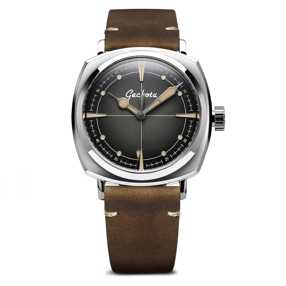 Geckota Pioneer Automatic Watch Brushed Black Dial