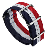 WatchGecko Standard Issue Military Strap - Allied Stripe
