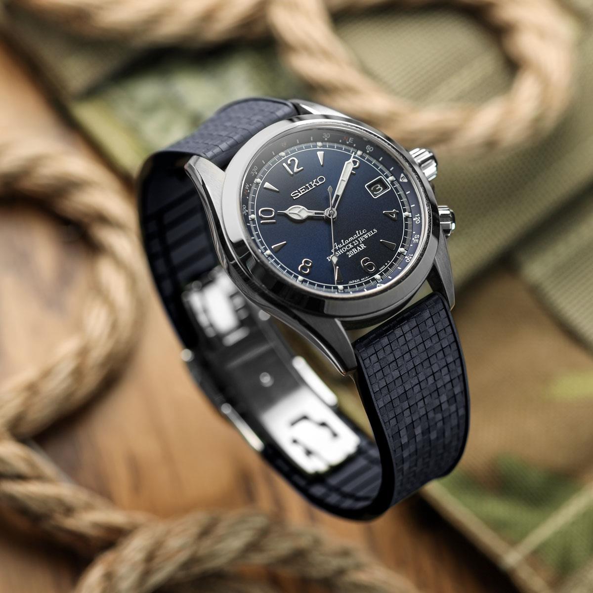 Mosaic CTS Rubber Watch Strap - Navy Blue