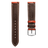 Lerano Tuscan Padded Leather Watch Strap - Rust