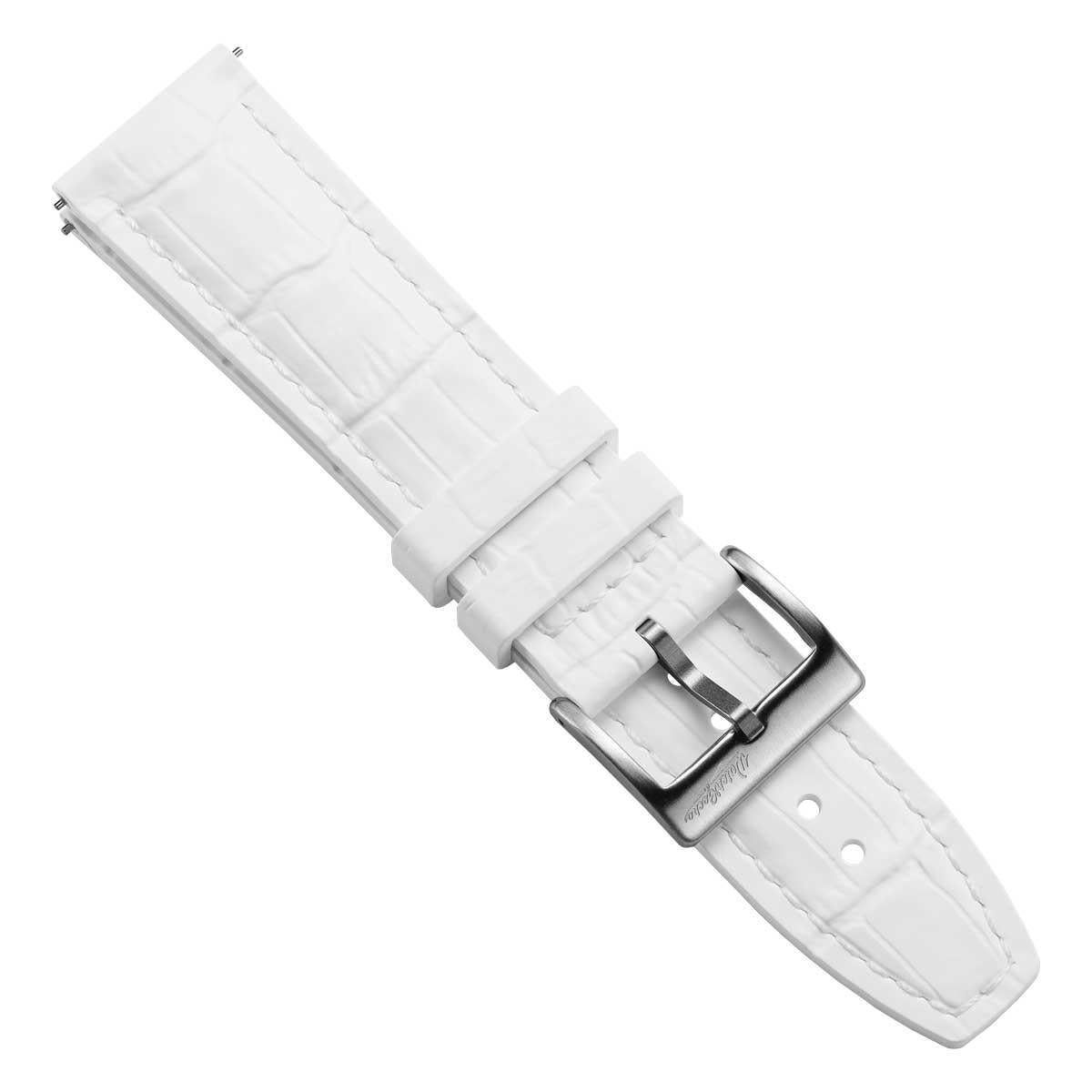 Everglade Alligator Pattern FKM Rubber Strap - Ivory White