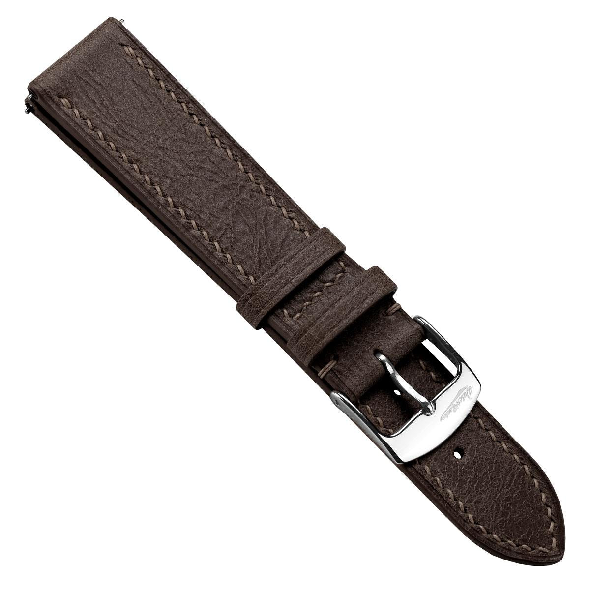 Ravello Tuscan Leather Watch Strap  - Dark Brown