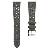 Ashdown Togo Leather Racing Watch Strap - Grey / Beige