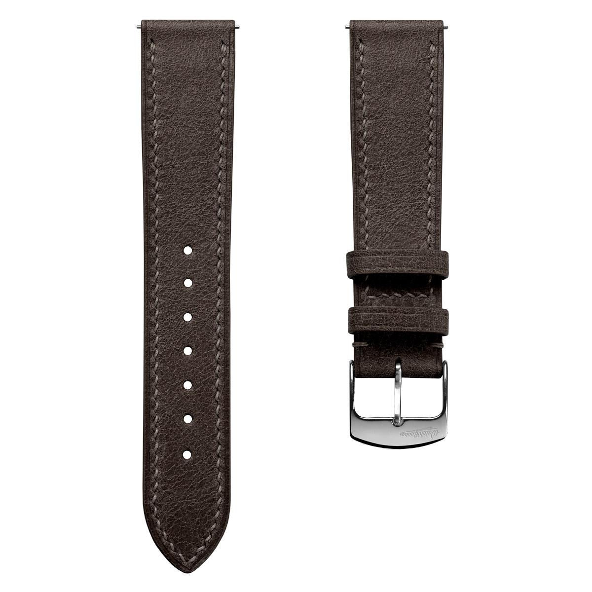 Ravello Tuscan Leather Watch Strap  - Dark Brown