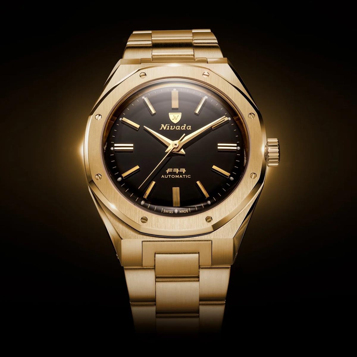Nivada Grenchen F77 Gold MK2 - 38mm