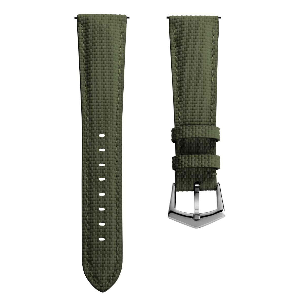 Waypoint Rubber Watch Strap - Forest Green