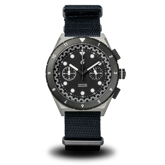 Boldr Venture Titanium Chronograph Watch Velo Nocturne