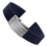 WatchGecko Sedona Rubber Deployant Watch Strap - Blue