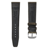 Handmade Two-Piece Canvas Watch Strap - Ranger Brown
