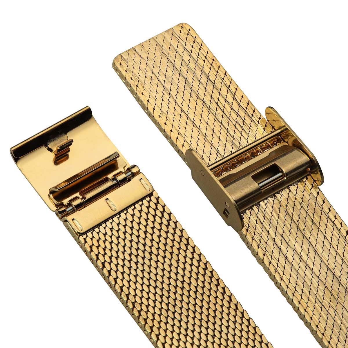 Fresco Classic Mesh Watch Strap - IP Gold