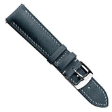 Lerano Tuscan Padded Leather Watch Strap - Blue