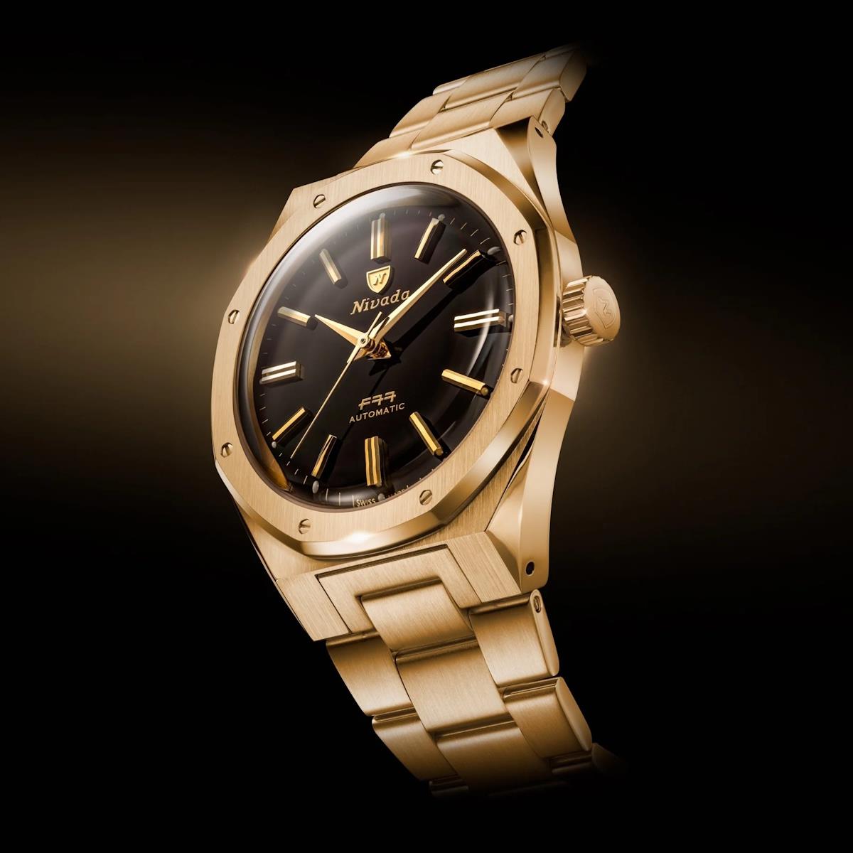 Nivada Grenchen F77 Gold MK2 - 38mm
