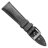Original Highley Padded Suede Italian Leather Watch Strap - Antracite