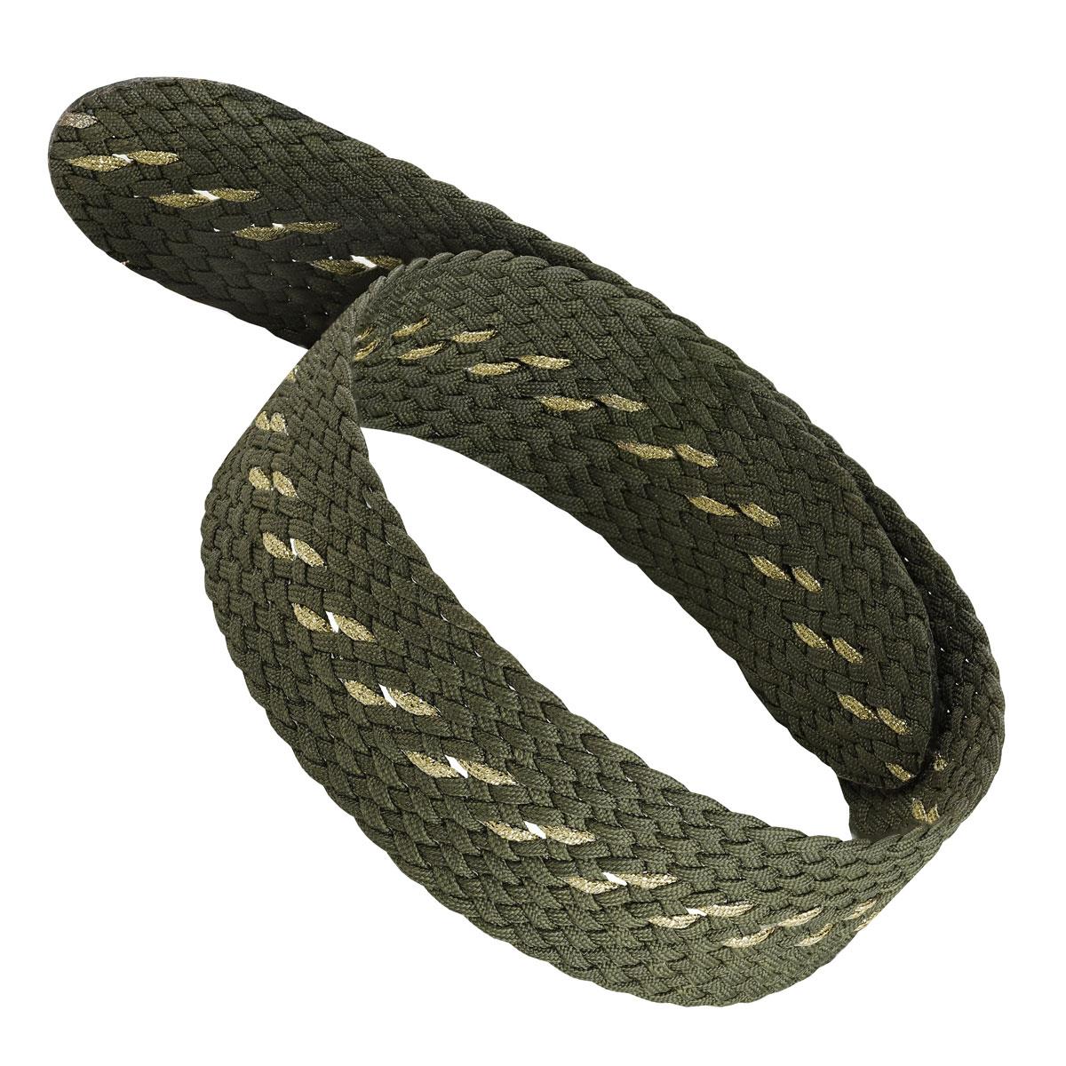 OCTOPOD Perlon Nylon Watch Strap - Army / Gold | WatchGecko