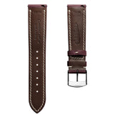 Lerano Tuscan Padded Leather Watch Strap - Bordeaux
