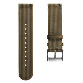 RidgeFlex Two-Piece Military Nylon Watch Strap - Khaki