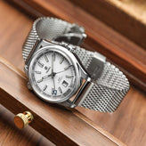 Milano Luxe Milanese Mesh Stainless Steel Watch Strap on Traska GMT