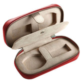 WatchGecko Dual Travel Watch Case - Red / Beige