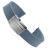 Mosaic CTS Rubber Watch Strap with Push Button Buckle - Powder Blue