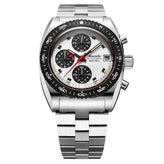 Nivada Grenchen Autochron Orange - ETA Valjoux 7750 Automatic - Black Racing Strap
