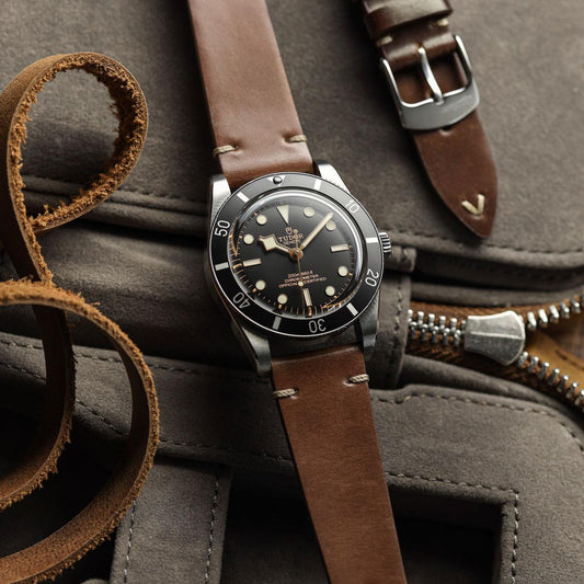Cromford Horween Shell Cordovan Leather Watch Strap - Medium Brown