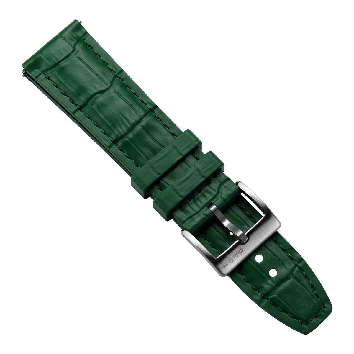 Everglade Alligator Pattern FKM Rubber Strap - Marsh Green